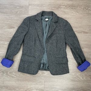 Jcrew wool blazer with purple lining